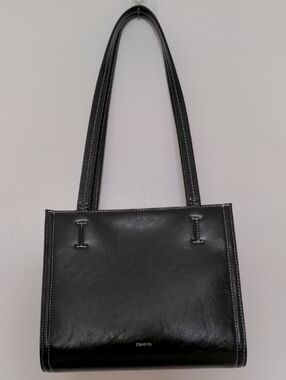 Stitch Black Mini Tote Bag